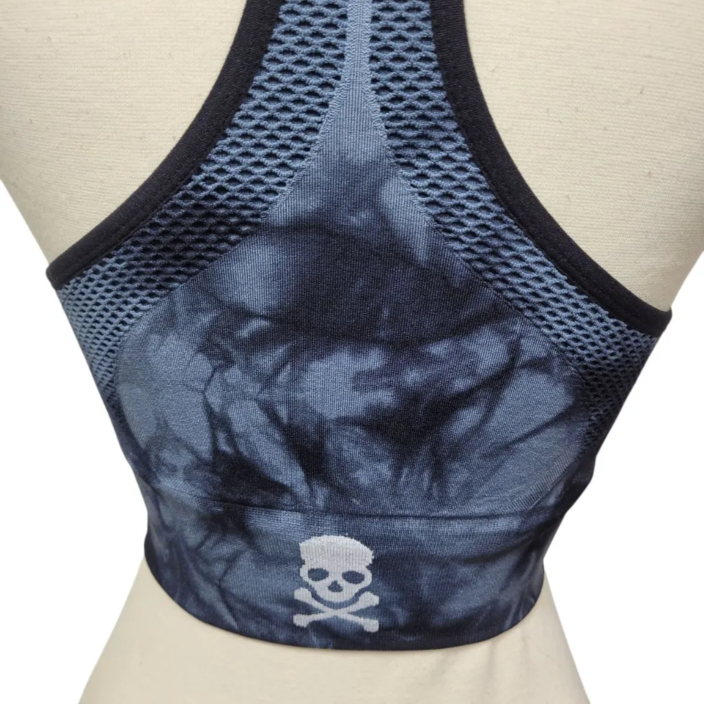 SoulCycle Blue Tie Dye Racerback Sports Bra Size Small High Neck Activewear - Image 5