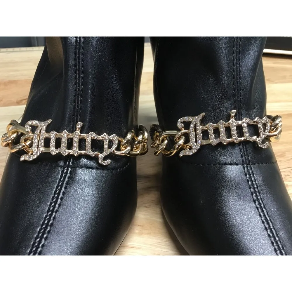 Juicy Couture Tommi Women's 7.5 Black Pointed Toe Stiletto Heel Ankle Booties - Image 2