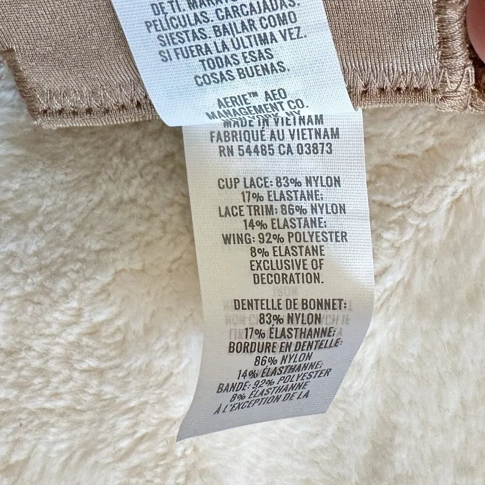 NWT Aerie Real Power Paisley Lace Strappy Balconette Bra - 36C - Image 9