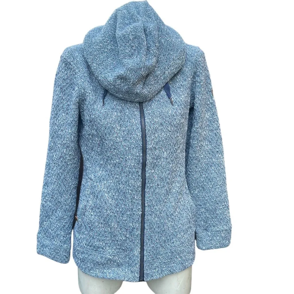 Roxy Women's Hooded Full Zip Fleece Jacket Blue Size M Casual Long Sleeve - Image 4