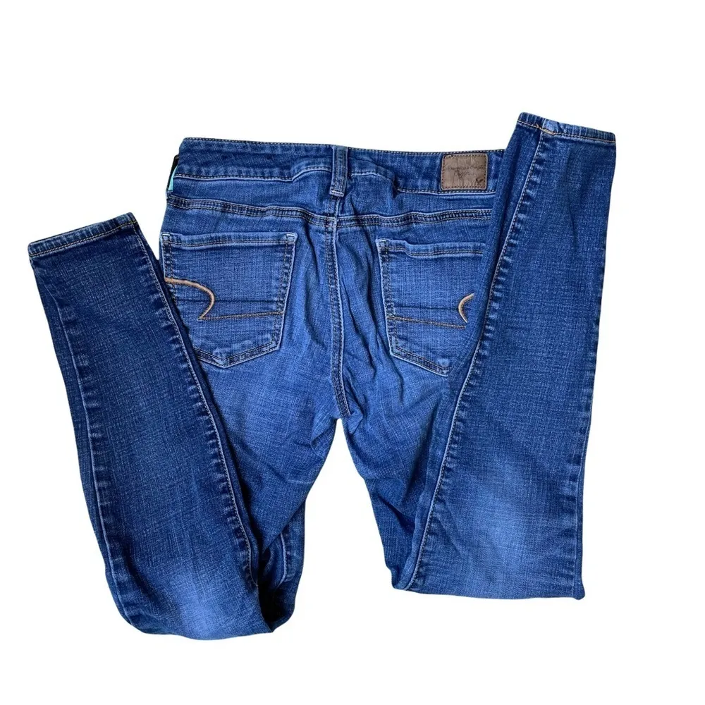 American Eagle AEO Jeans Denim Jeggings Super Stretch GUC Size 4 - Image 4
