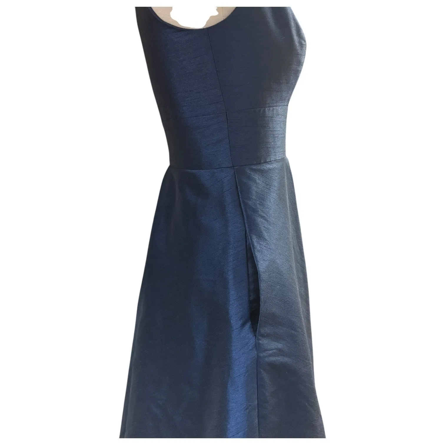 Alfred Sung Sleeveless V-Neck Mini Dress Midnight Blue 6 - Image 6
