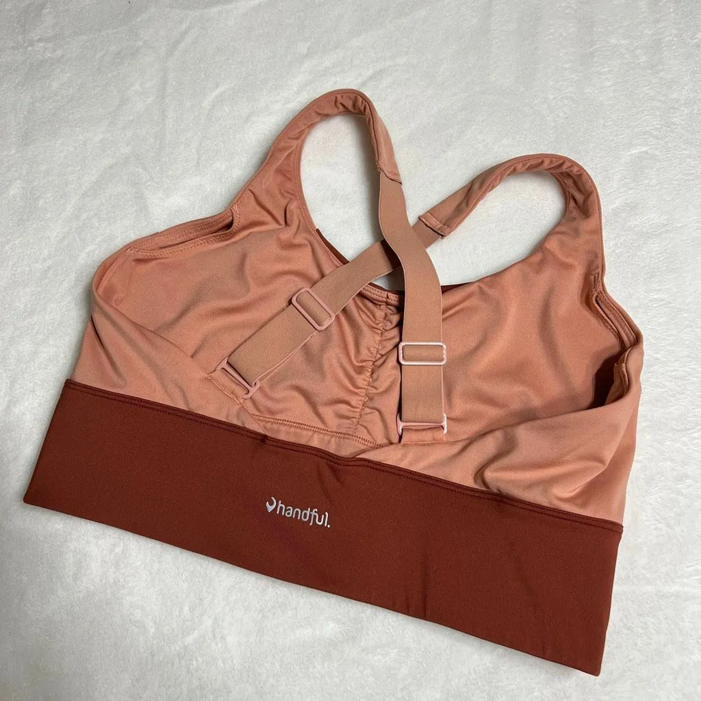 Handful Colorblock Game Time Sports Bra Medium - Image 2