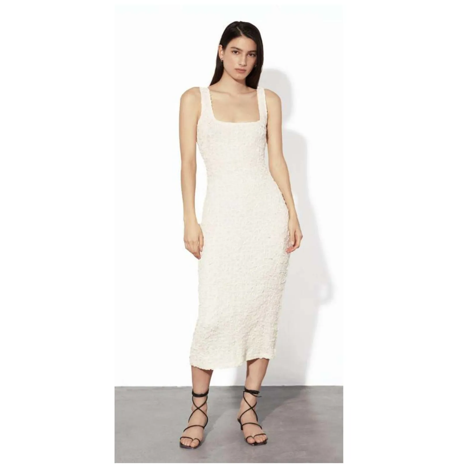 NWT Mara Hoffman Sloan Textured Sleeveless Column Midi-Dress Size XL - Image 4