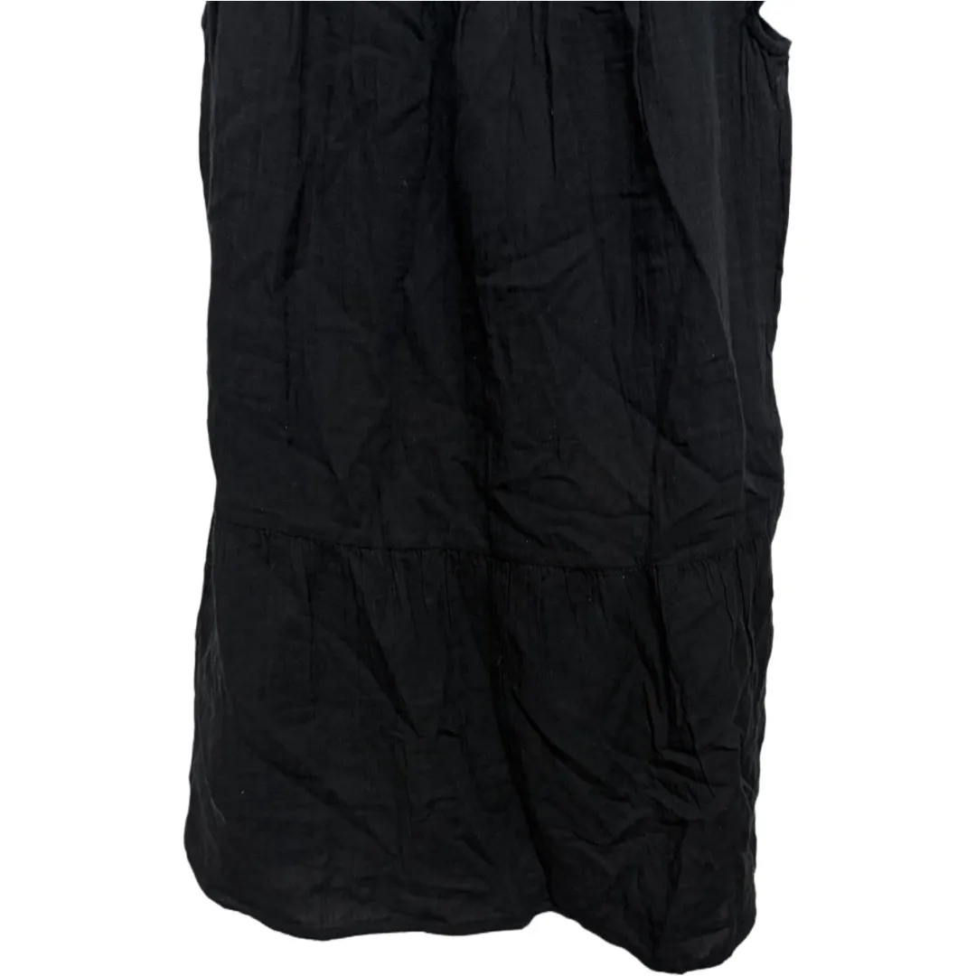 Gap Gauze Short Sleeve Black Mini Dress NWT Size XXS Little Black Dress Short - Image 4