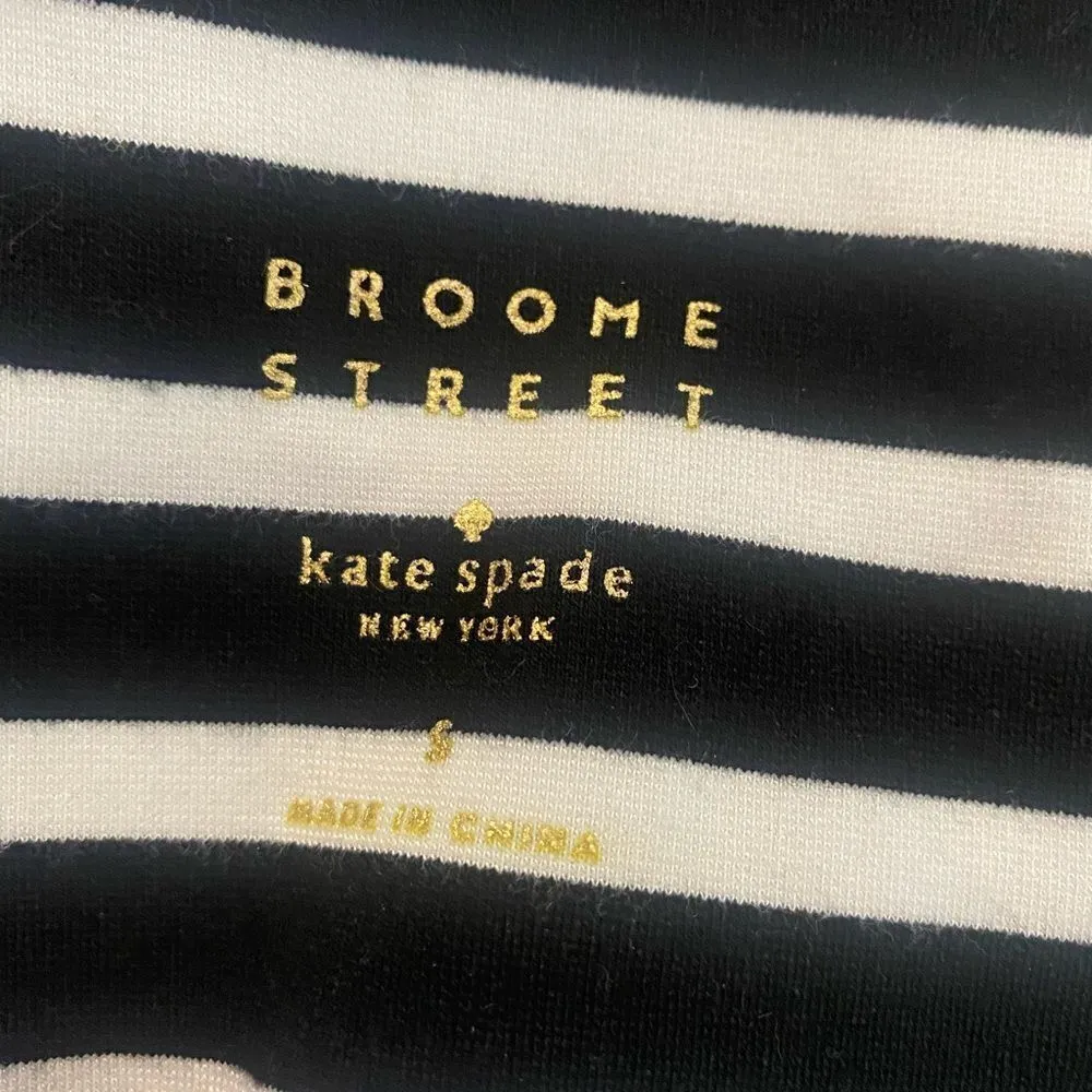 Kate Spade SZ S Broome Street black and white striped dress - Image 6