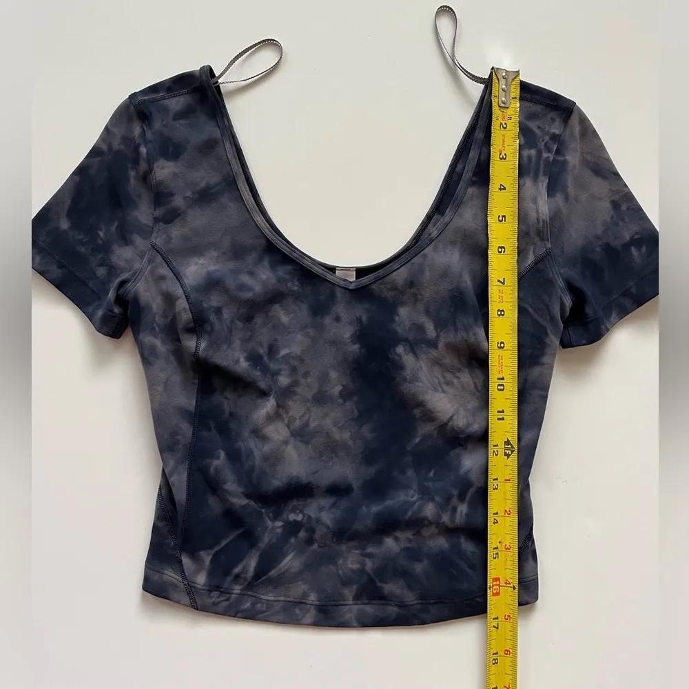 lululemon athletica Align T-Shirt Diamond Dye Lunar Rock True Navy -Size 4 - Image 5