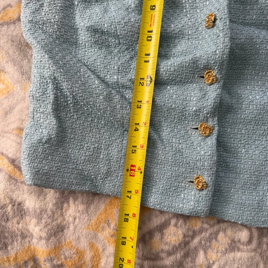 Rickie freeman blue tweed vest size 4 - Image 4