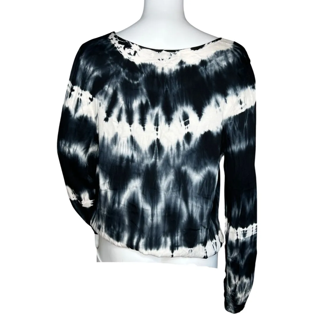 Young Fabulous & Broke Shirt Womens Small Blue White Tie‎ Dye Jayden Top Hippie - Image 4