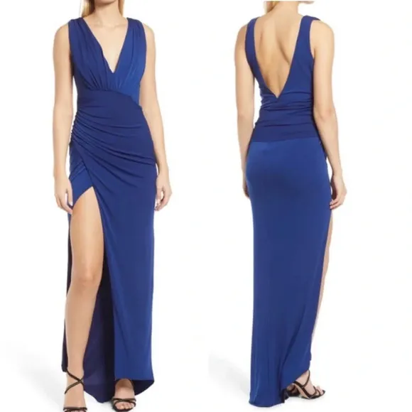 KATIE MAY Sugar Stick Sleeveless Gown In Royal Midnight Blue Size XS NWT - Image 2