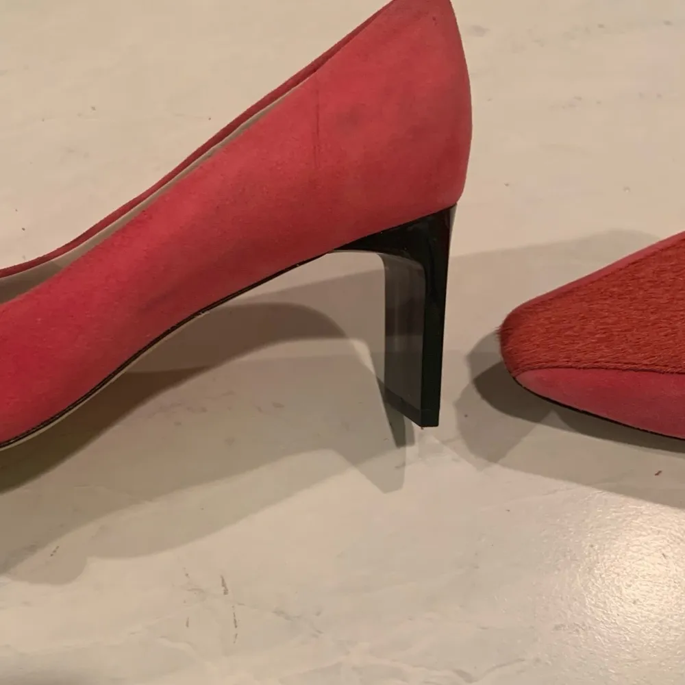 Boden Amber Cowhide and Suede Heels Squared Toe Pink Size 7 - Image 3