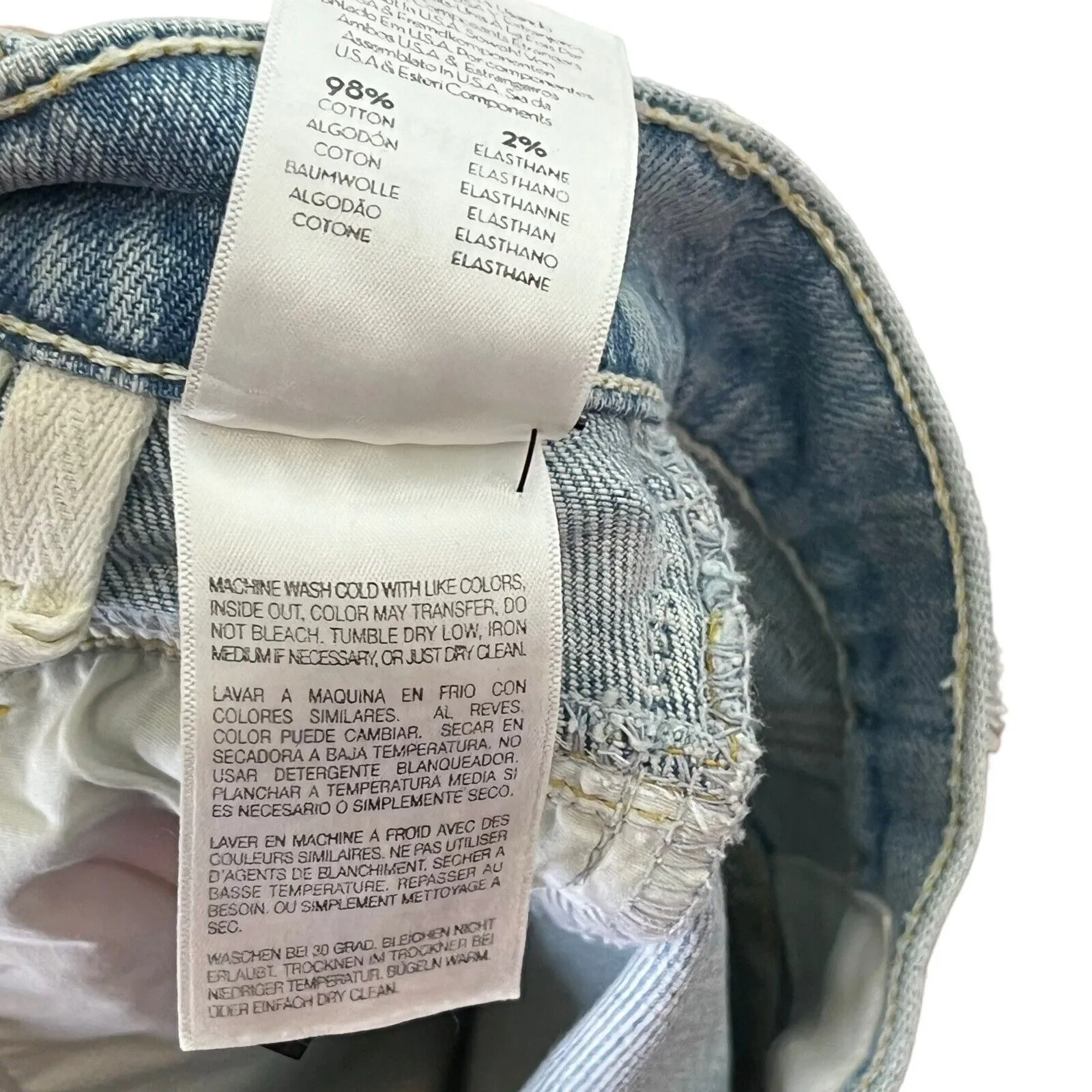 MOTHER Pleated Peg Jeans Thanks Again Wash Women’s Size 25 High Rise Cropped Blue - Image 9