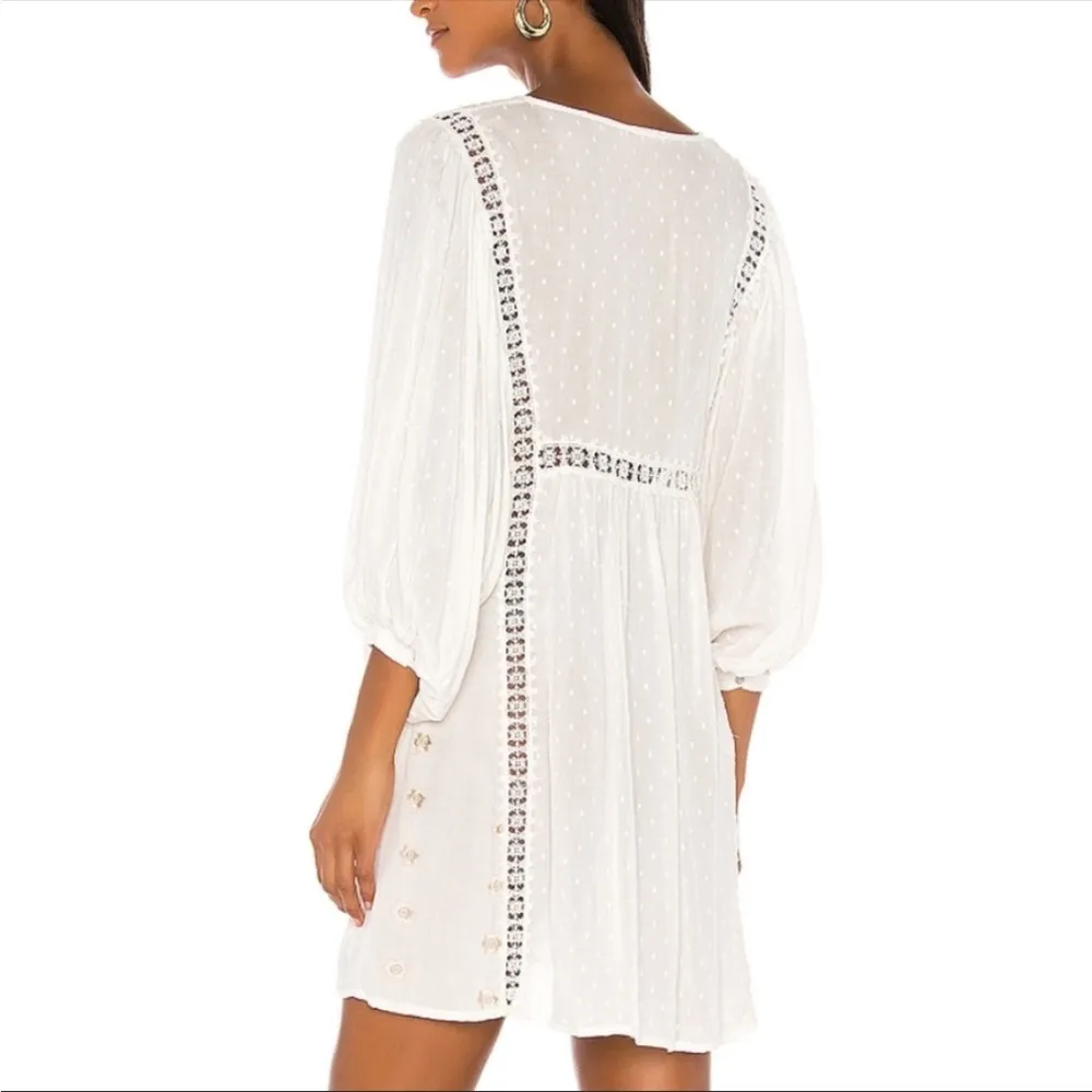 Free People Charlotte Swiss-Dot Tunic Dress Ivory - Image 3