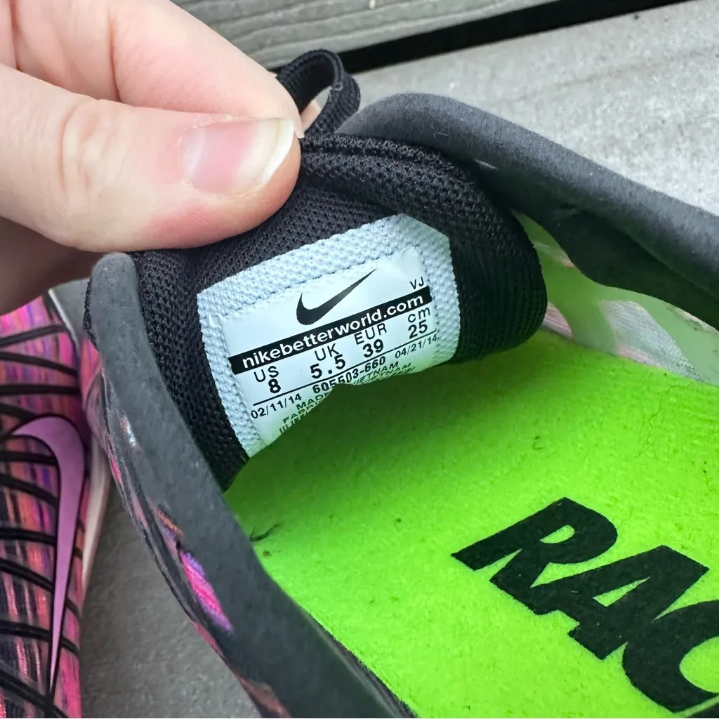 Nike Rival XC Running Rubber Sole Track & Field Shoes Pink/Black Womens - Image 5