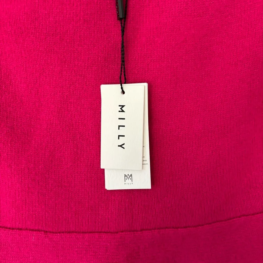 NWT Milly Flare Knit Wool Mini Skirt Hot Pink 309 Fuchsia Luxury Designer Barbie - Image 2