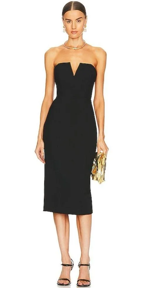 Veronica Beard Nabi WHITE Strapless Midi Dress in White, Size 14 New w/Tag $698 - Image 2