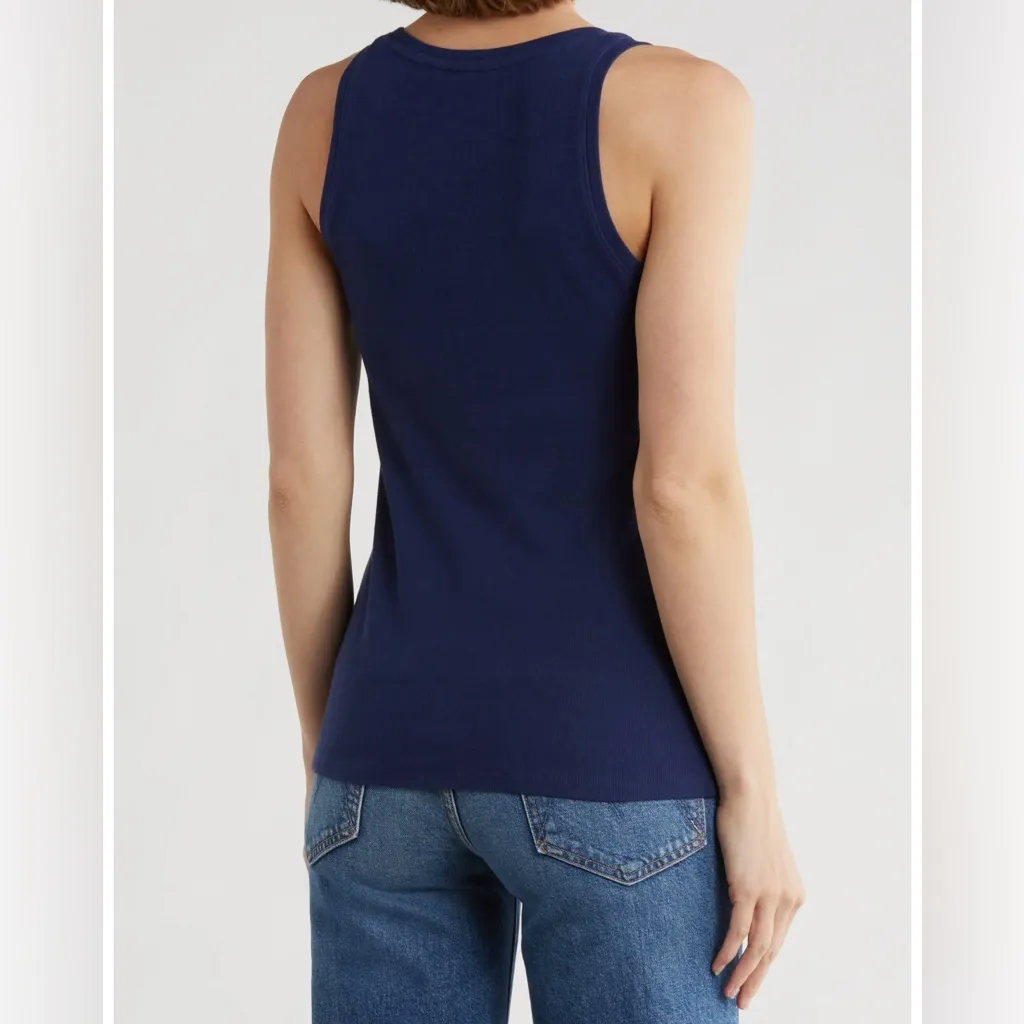 Tommy Bahama Navy Tank Top with Beaded Accents XS - Image 2