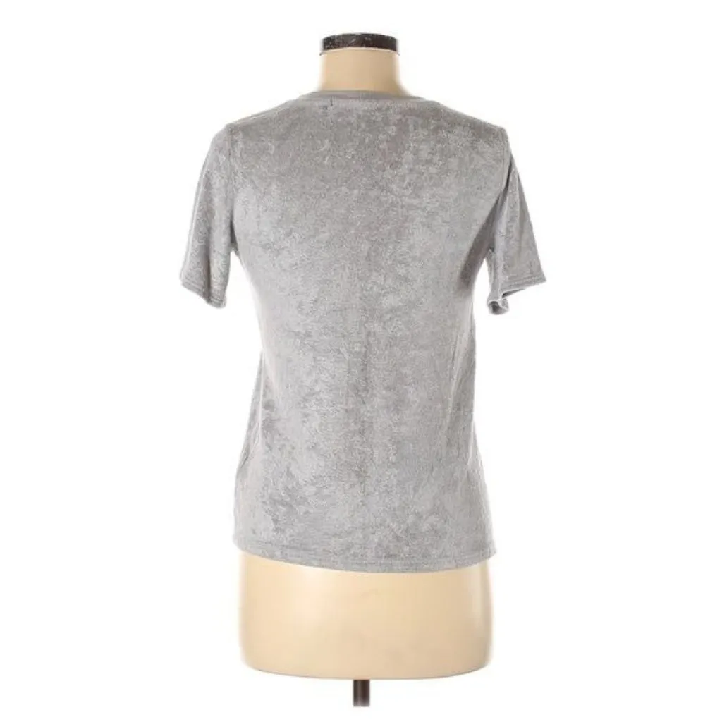 Michael Stars Terry Cloth Tee Size XS Petite Short Sleeve Gray Sz XSP - Image 2