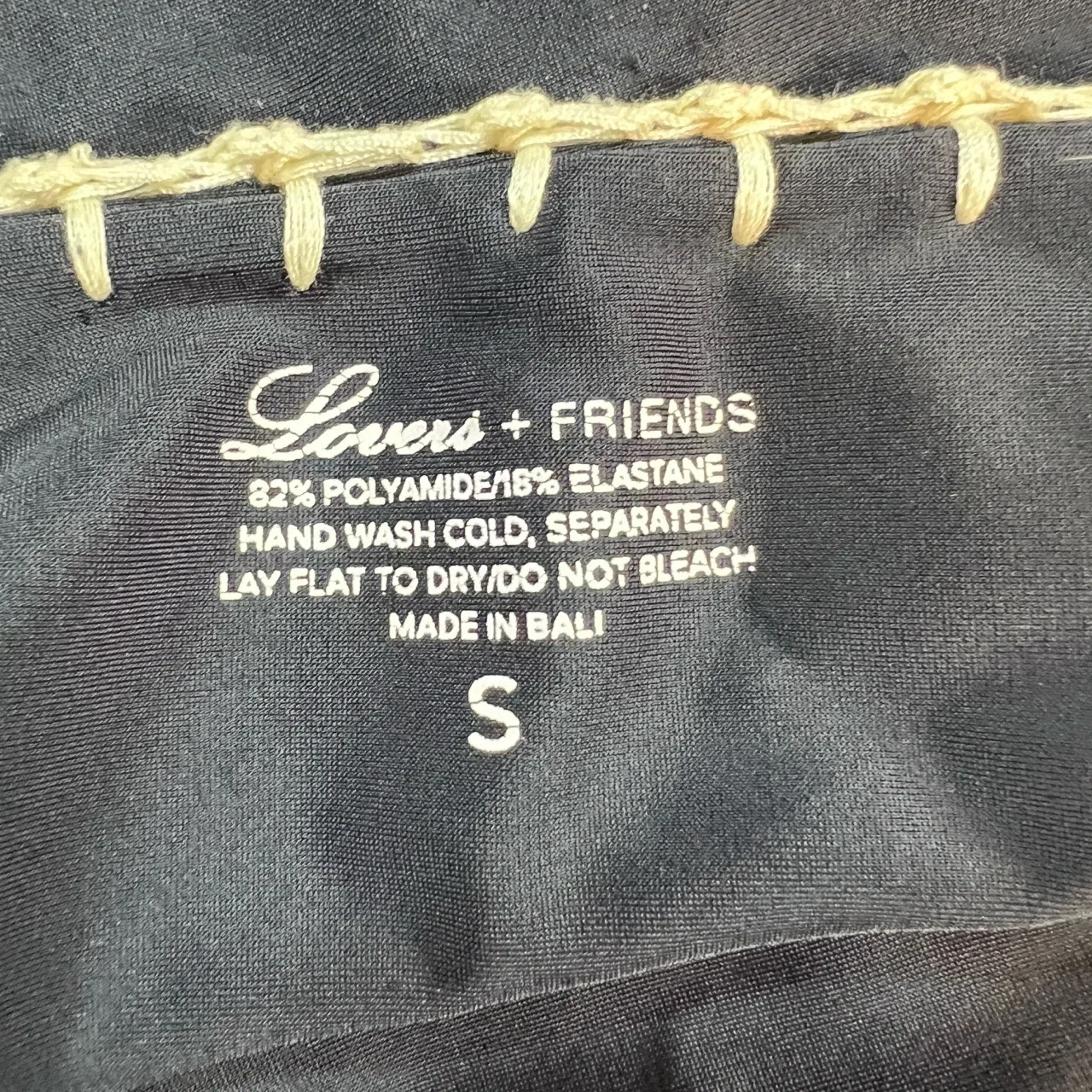 Lovers + Friends Revolve Bikini Bottom Black Contrast Trim Size Small - Image 4