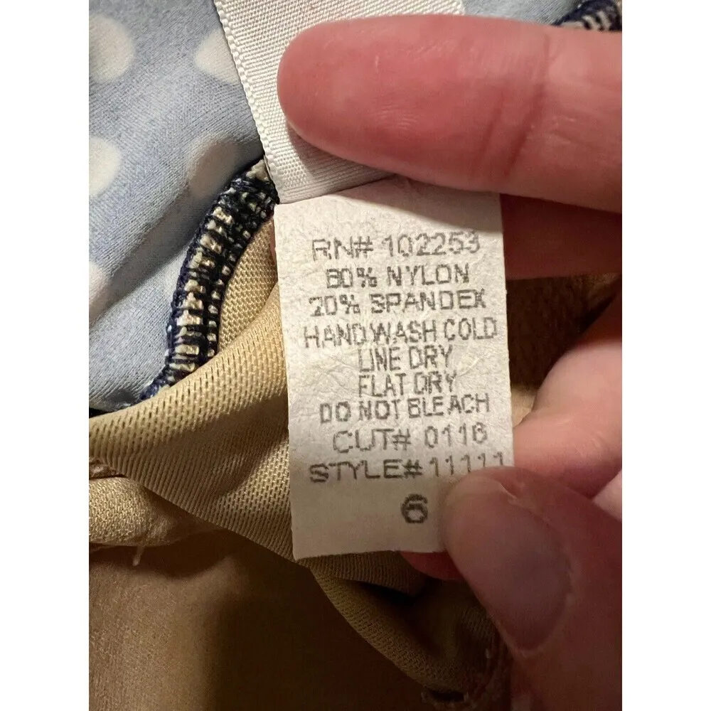 Girlhowdy Sandy Frock Polka Dot Halter Style 1pc Swimsuit Size 6 Girl Howdy Blue - Image 6