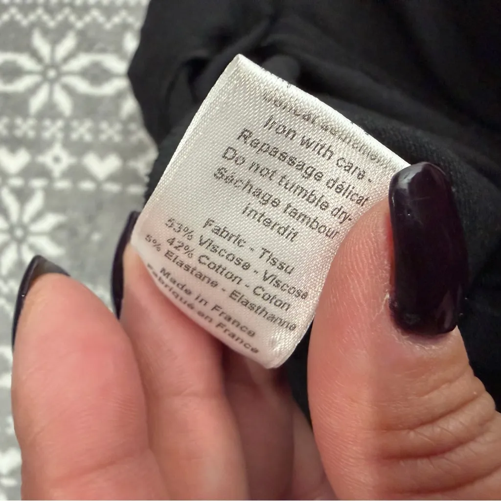 Joseph Gabardine Stretch Legging Black Pull On Size 6 Joseph Size 38 - Image 6