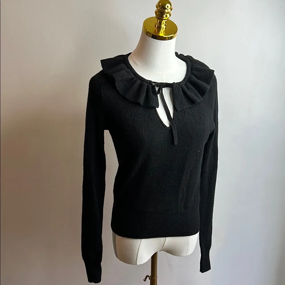 MADEWELL Elegant Black Ruffled Sweater. order#(7) - Image 3