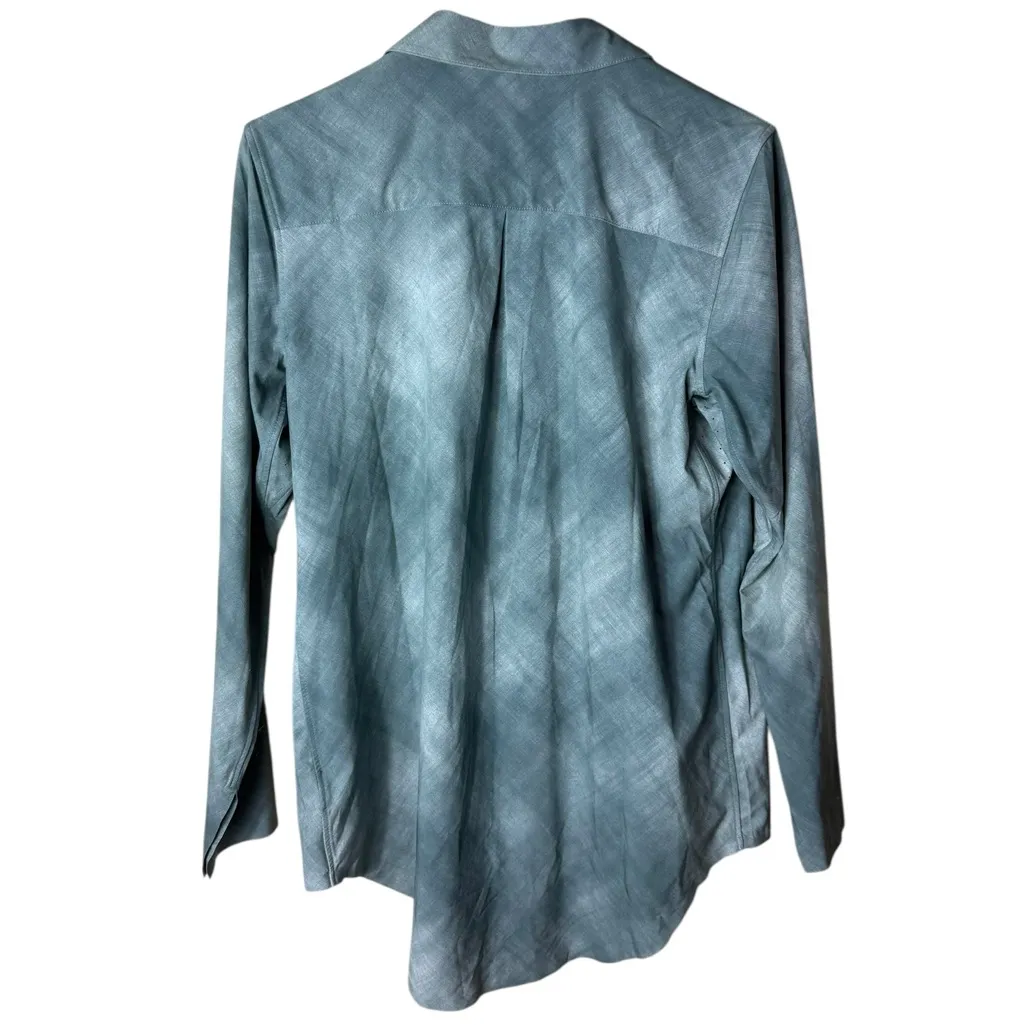 ATHLETA Women’s Sz S Urbanite Printed Top | Denali Minimalistic Green #982859 - Image 8