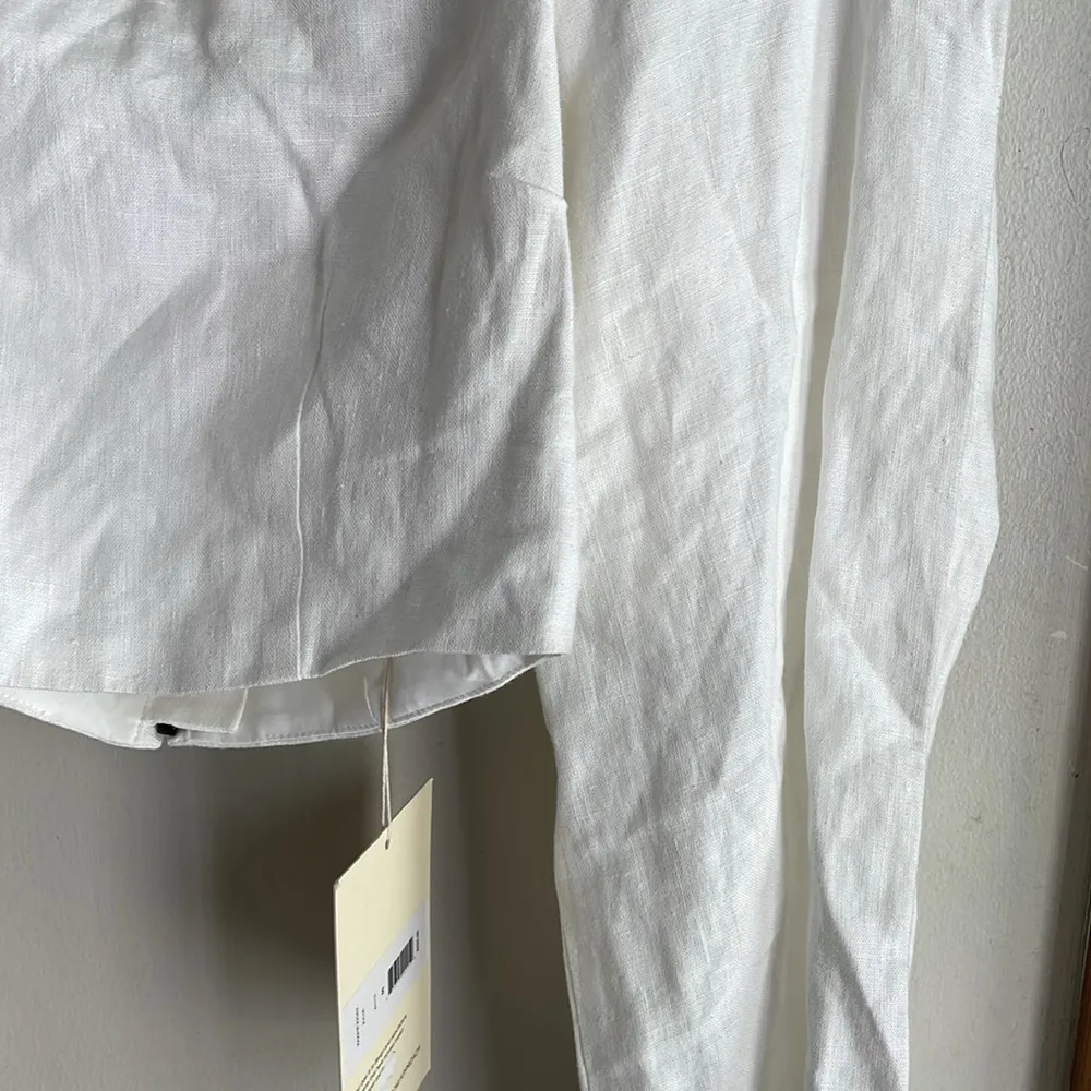 Mara Hoffman Julia Crop Top White - Image 4