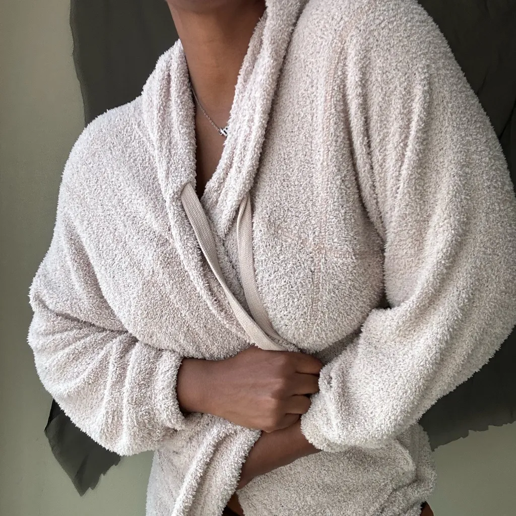 Urban Outfitters Out From Under Fuzzy Open Front Hooded Cardigan Size Small - Image 3