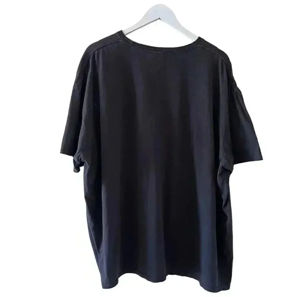 Disney Black Cotton Micky Mouse Roadster Palm Short Sleeves Unisex 3XL # 1222 - Image 6