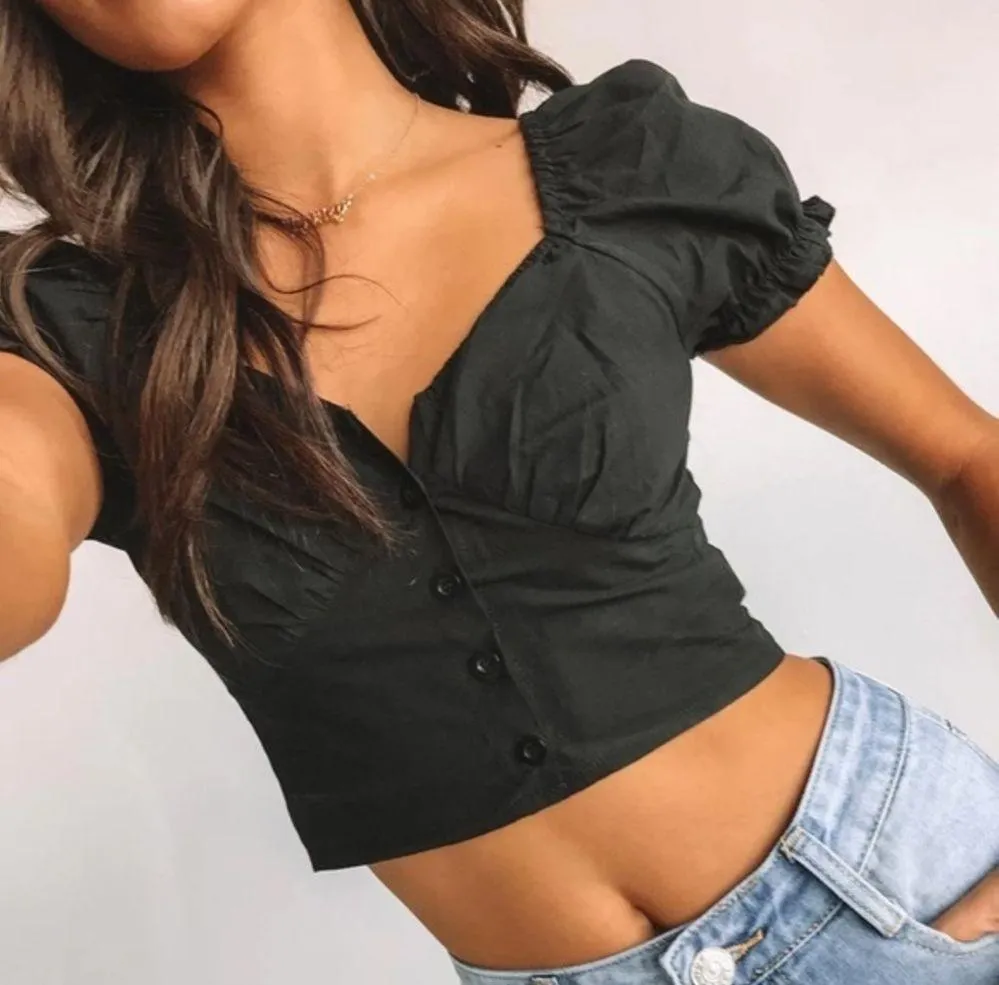 Princess Polly ABE CROP TOP BLACK - Image 7