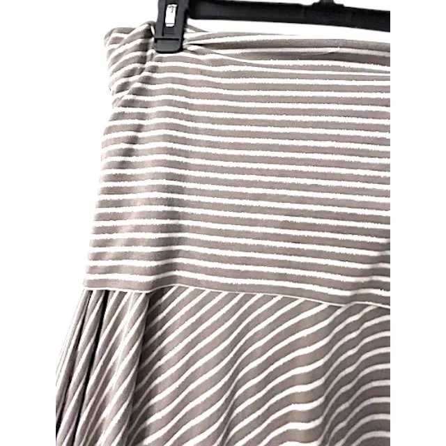 INC Striped Adustable Dress XL Sleeveless Tube Top Coastal Cruise Resort Elegant Brown - Image 5