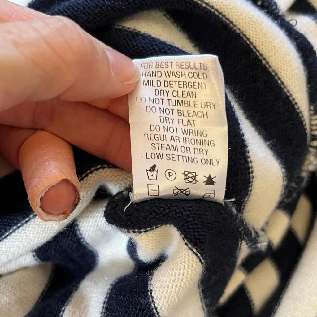 MONSE Navy and White Striped Knit Top Size M Blue Size M - Image 8