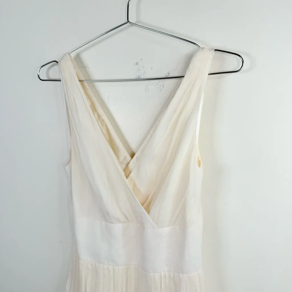 J.Crew Ivory Sophia Silk Chiffon Pleated Skirt Wedding Gown - Image 5