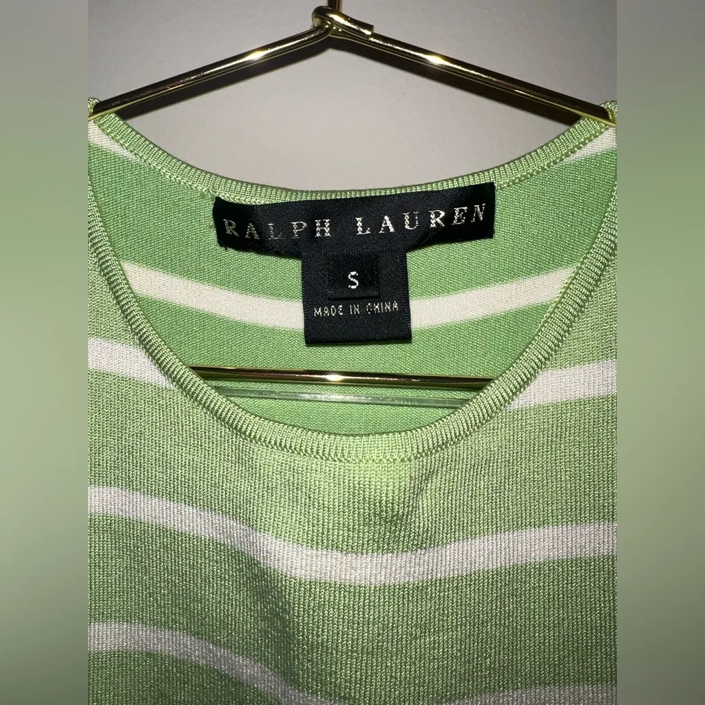 Ralph Lauren Silk Knit Striped Tank Top Size S - Image 5