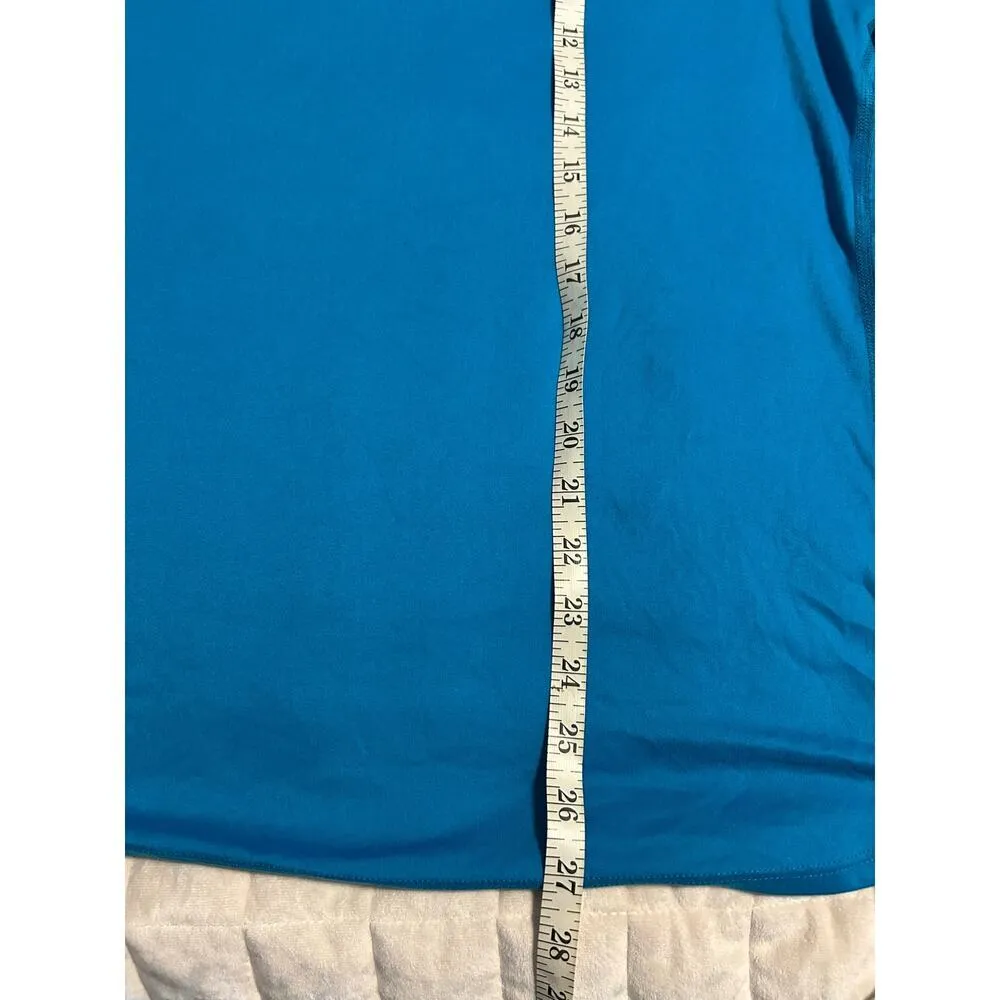 Nike Long-Sleeved Workout Shirt Women's Plus Size 3X Blue Turquoise Athleisure - Image 6