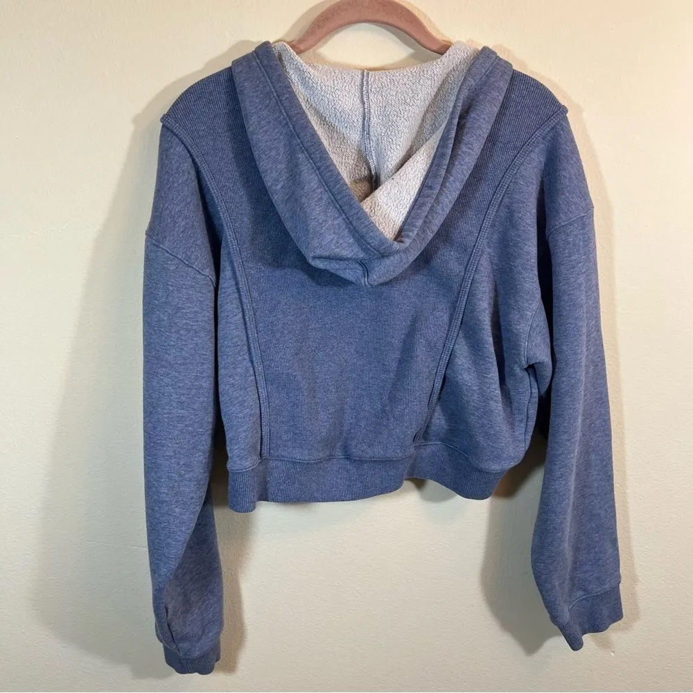Nike Women’s Blue Cropped Hoodie XS - Image 9