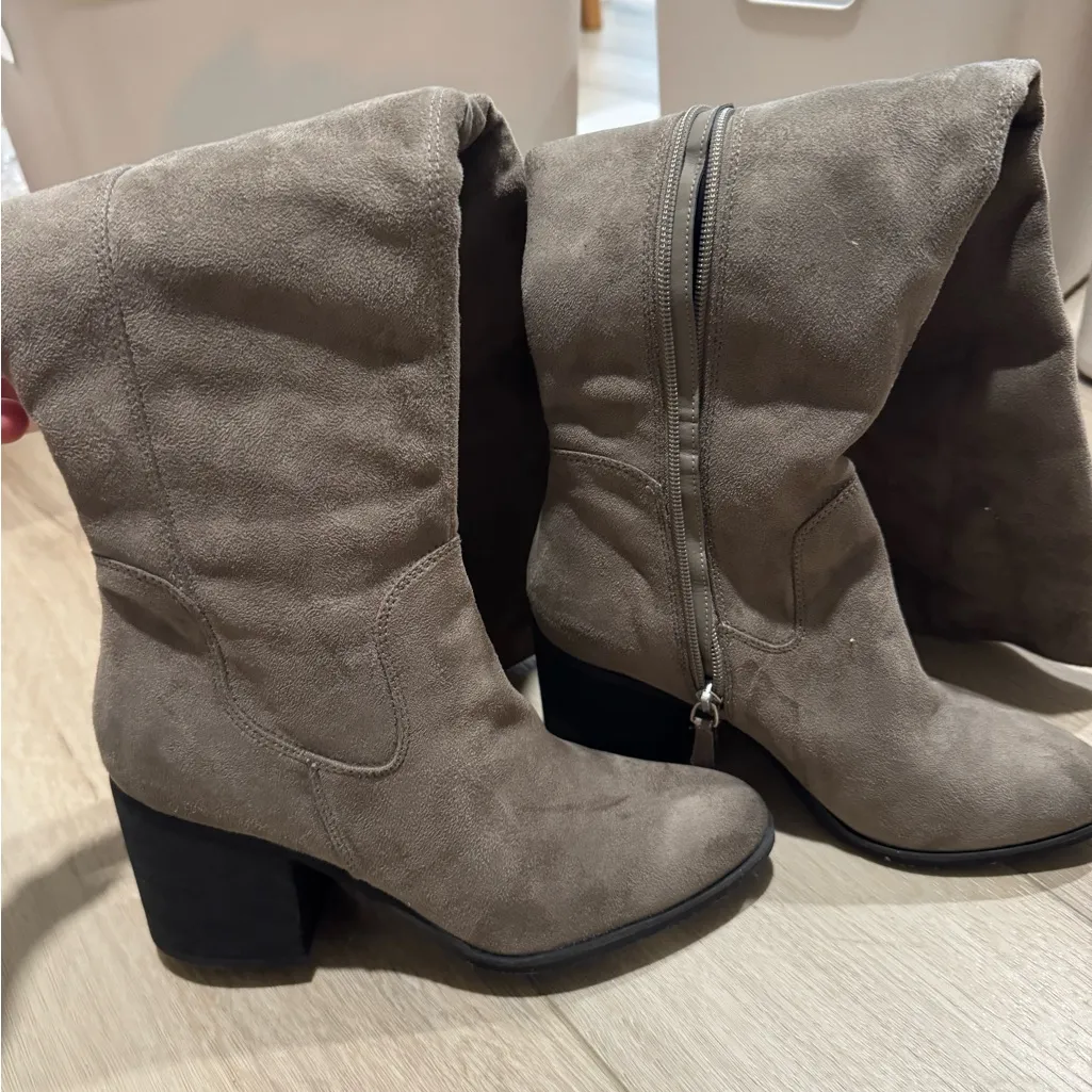 BP. Taupe Suede Knee-High Boots - Image 3