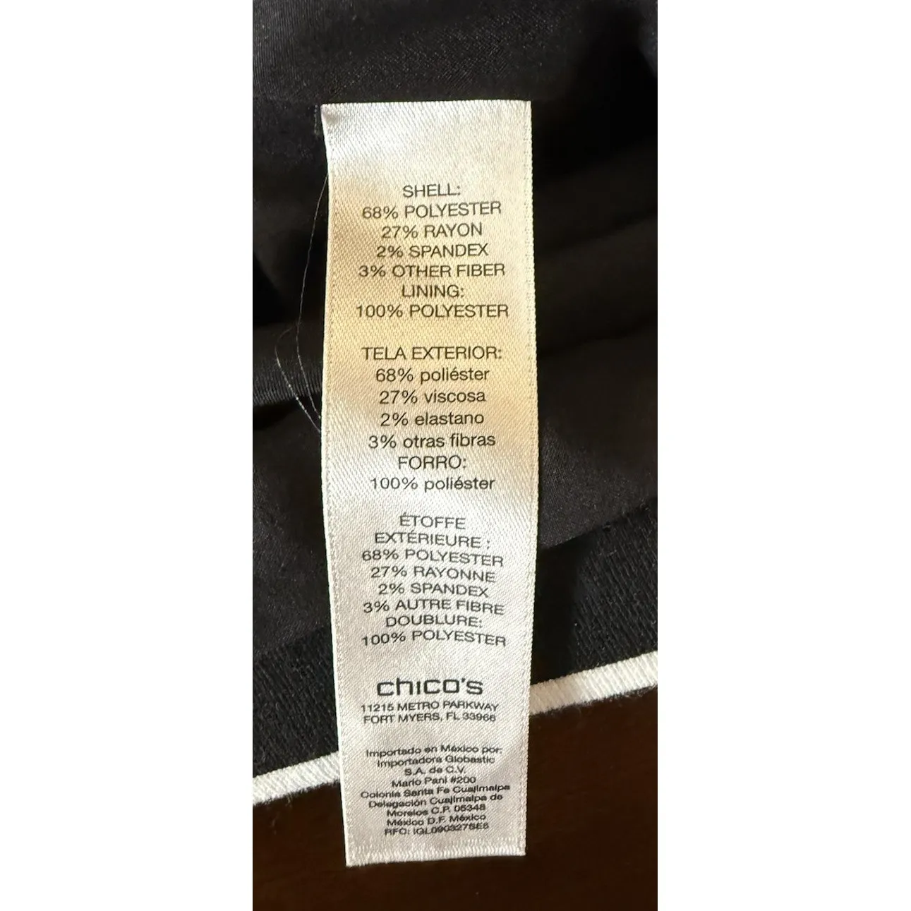 Chicos 3‎ US XL Womens Black Striped Blazer Jacket Button Up Top Career Preppy - Image 4