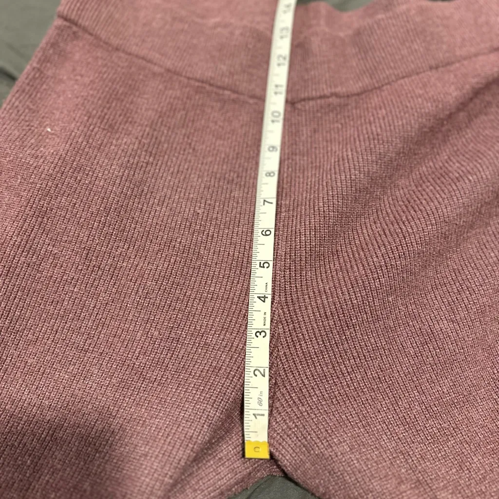 New Day Purple Ribbed Sweater Knit Wide Leg Lounge Pants Sz Large Pull On. - Image 5