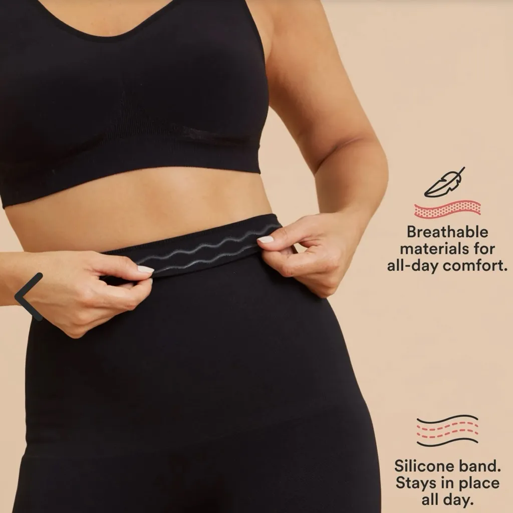 NWT Shapermint high waisted shaping compression tummy control leggings black XL - Image 5