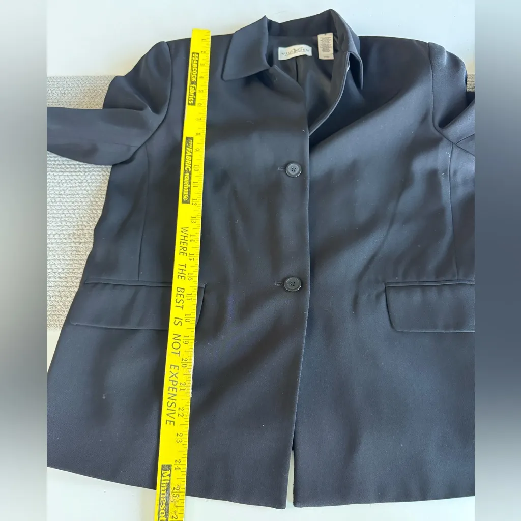 Liz Claiborne Villager Black Blazer Jacket Size 6 - Image 7