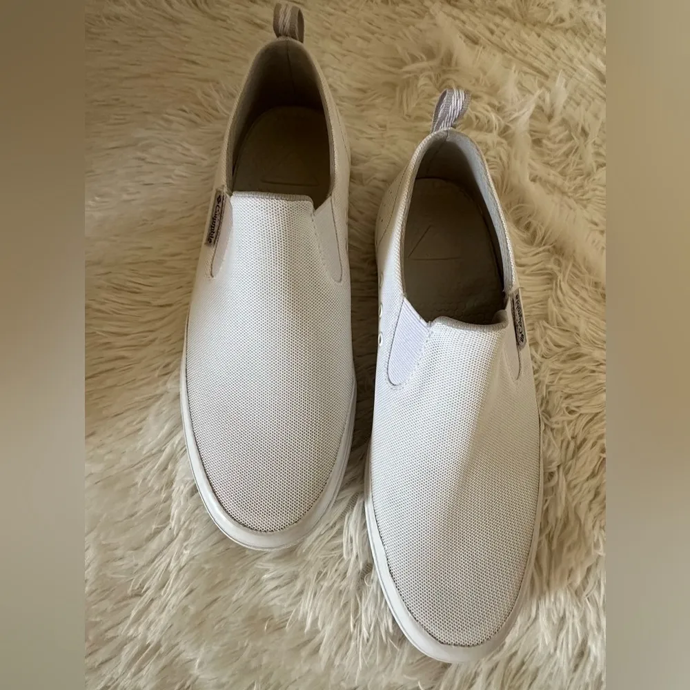 Columbia Shoes Women White PFG Slip-On Sneakers Flats Fishing Size 9 - Image 5