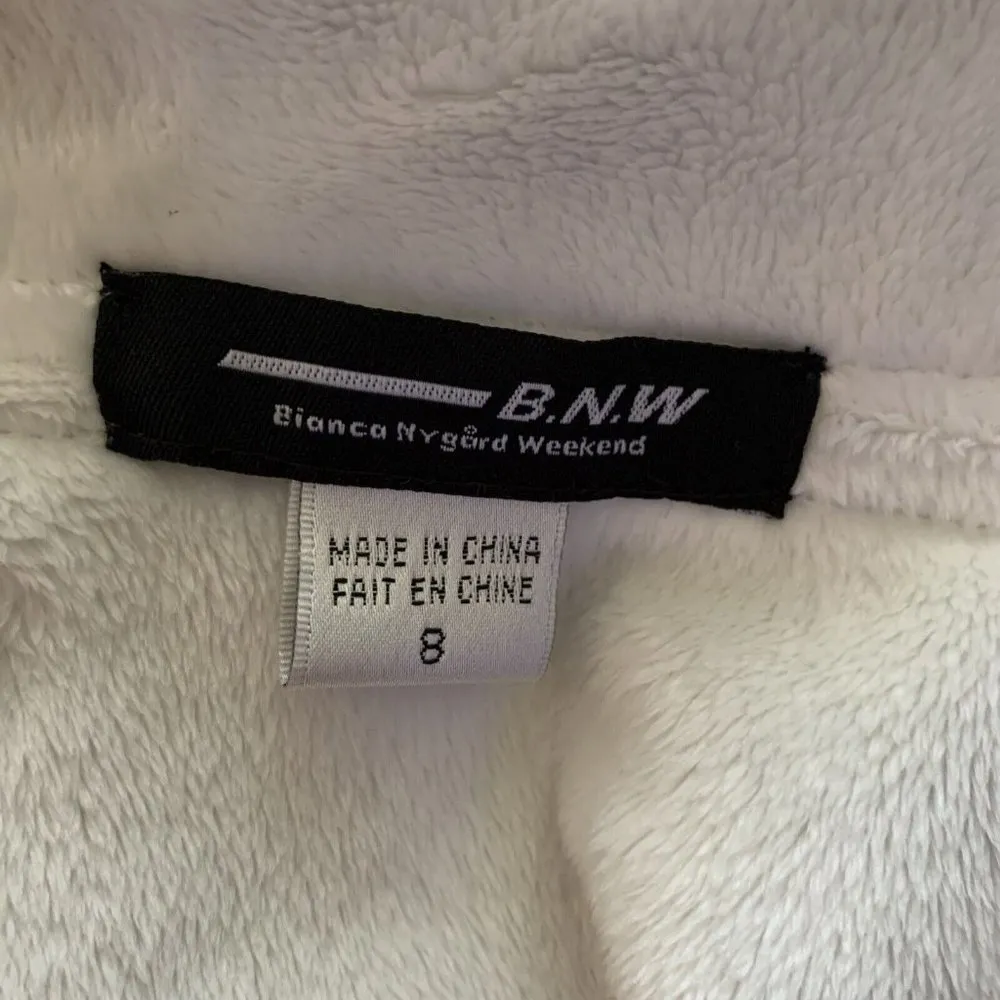 B N W Bianca Nygard Weekend Blue White Soft Warm Vest 8 Medium M New Beautiful - Image 8