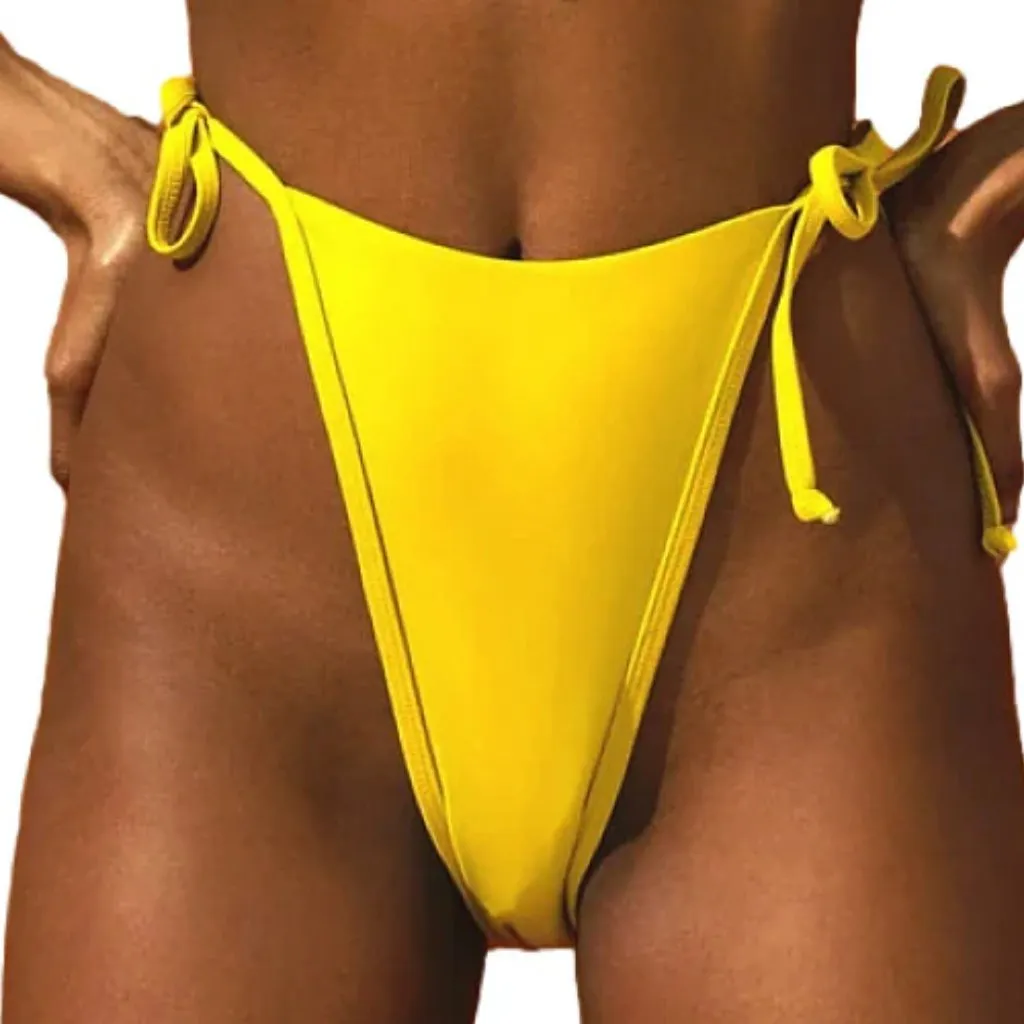 Andrea Iyamah Yellow Fula Ruffle Underwire Bikini Set Top & Bottom – Size S NWT - Image 7