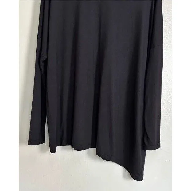 Athleta Medium Cloudlight Asym Shirt Black Dolman Sleeve Top Pullover Athleisure - Image 4