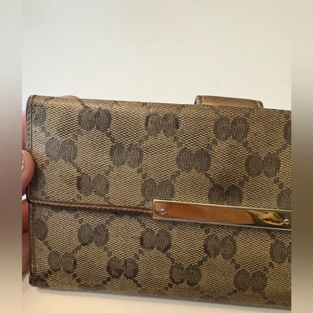 Gucci GG long Brown Monogram Canvas Wallet‎ - Image 3