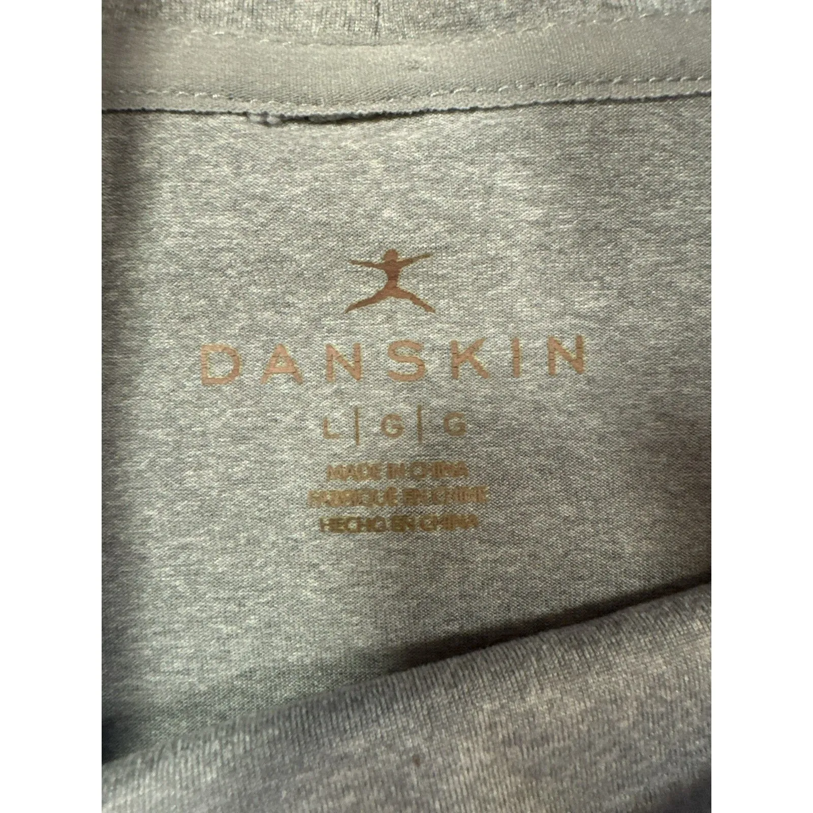 Danskin‎ Gray Funnel Neck Pull Over Sweatshirt Size Large - Image 8