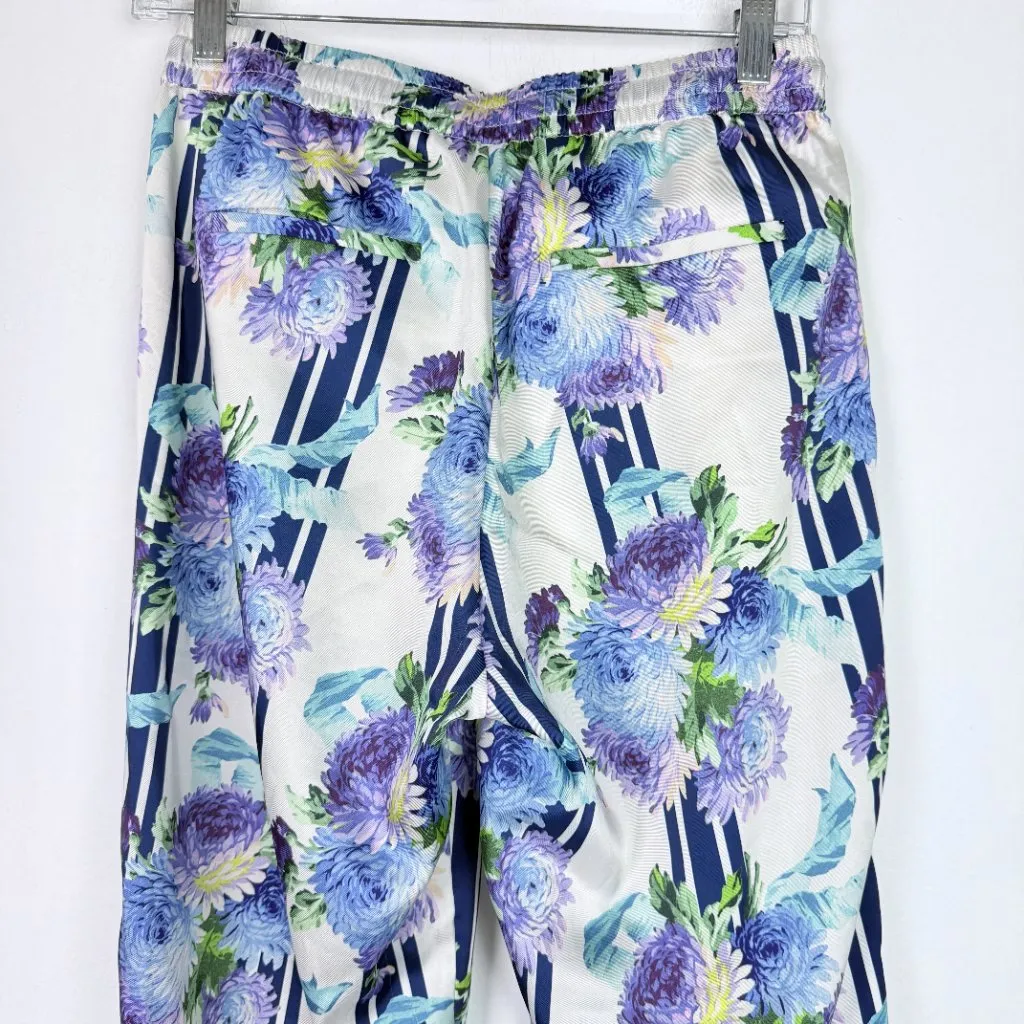 J.Crew  Drapey Pull-On Pant in Vintage Floral Stripe Ankle  Size 4 EUC - Image 12