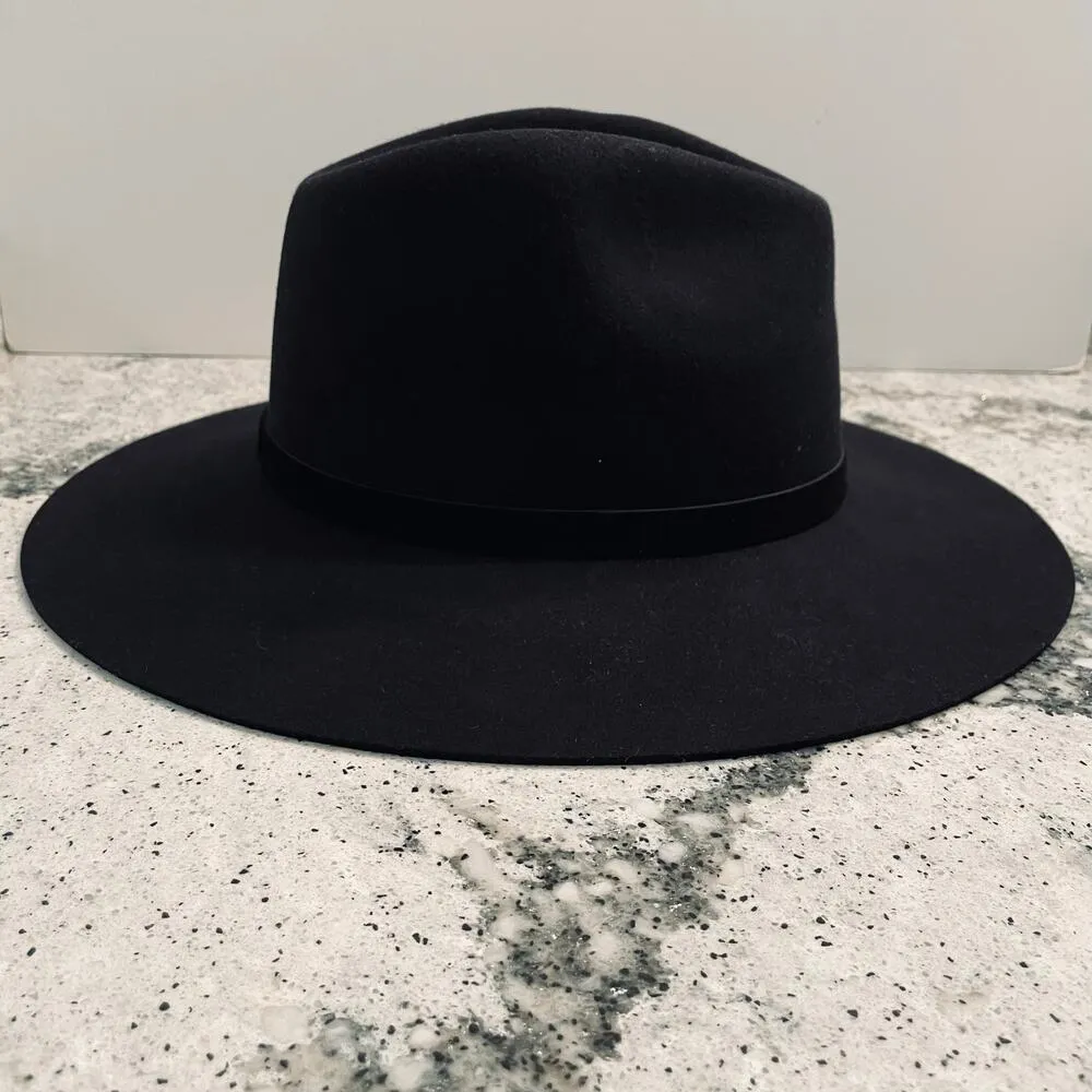 The Grove Hat Black Wool Size Large 59cm - Image 3